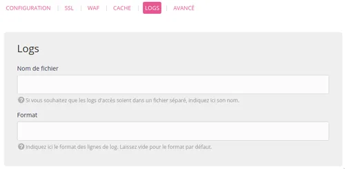 Personnaliser les logs HTTP