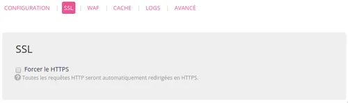 Rediriger les requêtes HTTP vers HTTPS