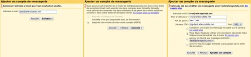Gmail : créer un compte POP