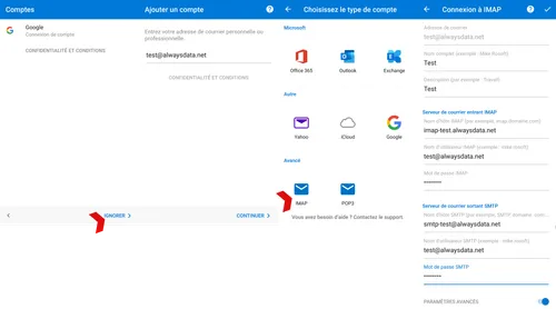 Outlook sur mobile